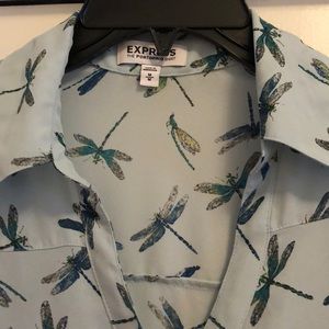 Express light blue blouse